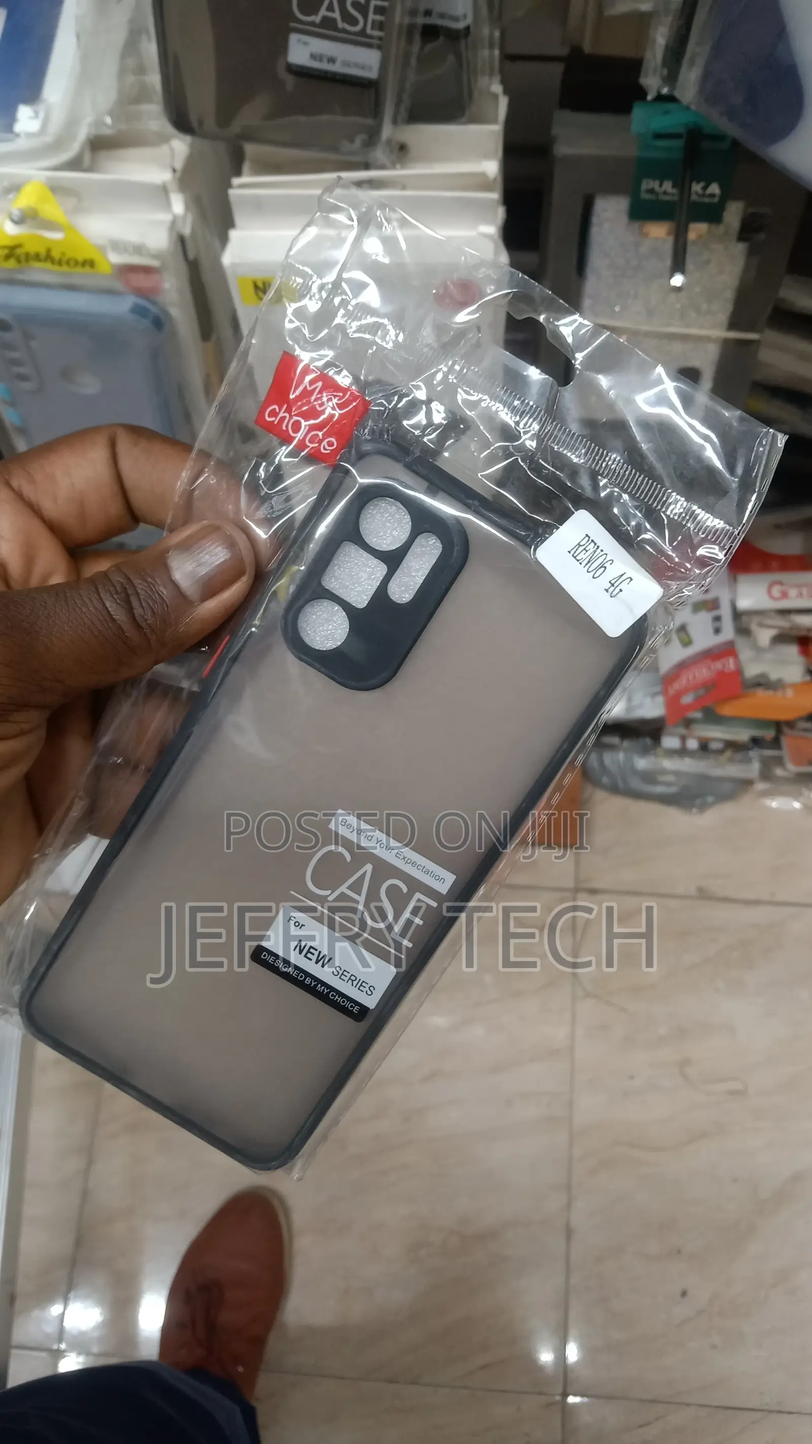 Bumper Case for Oppo Reno 6 4G 6.4 (Black, Dual Protection,