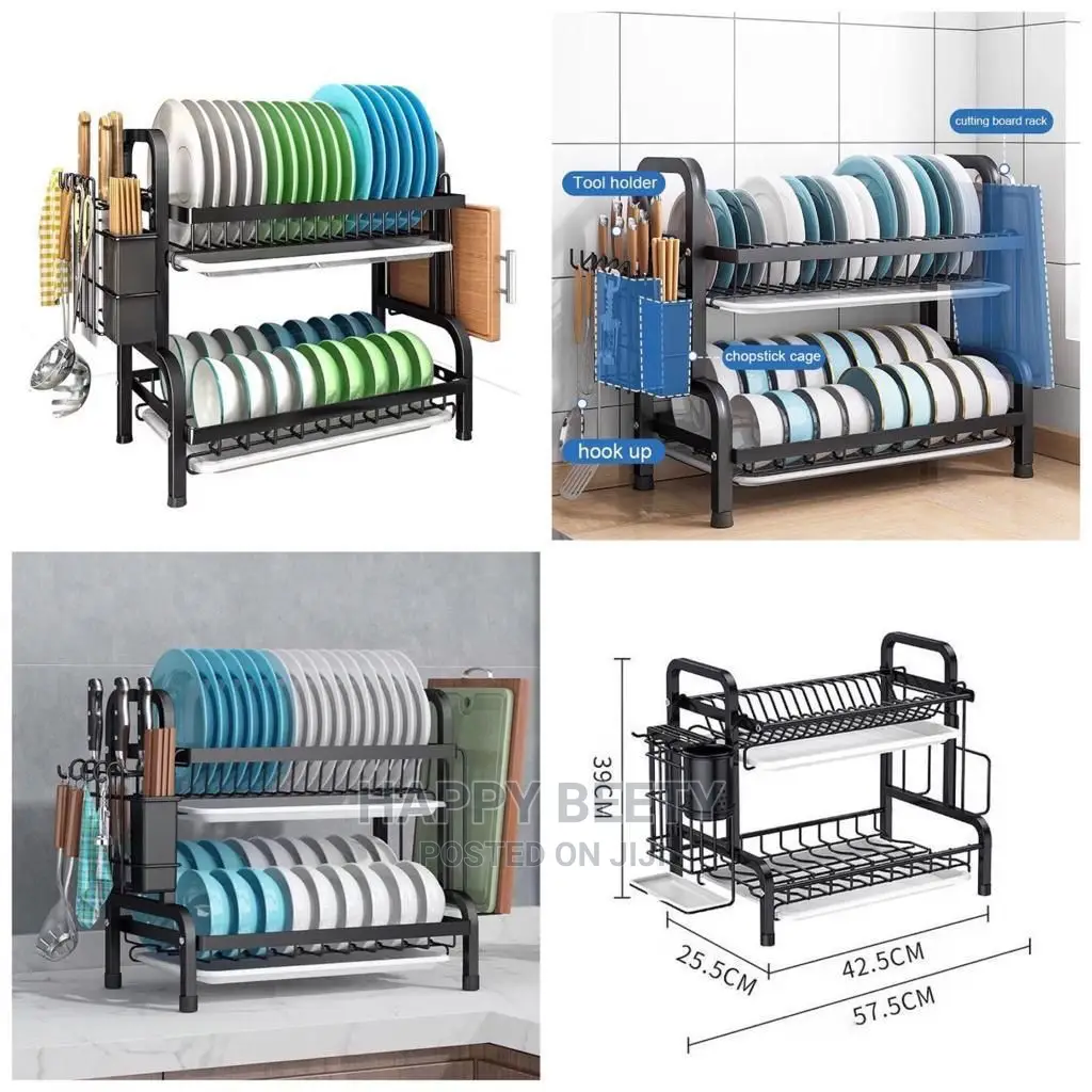 #2tier Carbon Steel Dish Rack