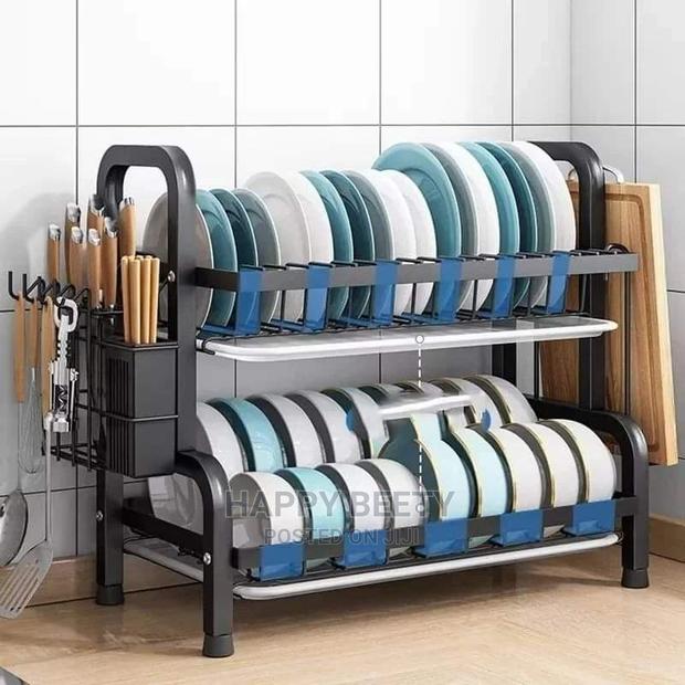 2 Tier Metallic Dish Rack - main view
