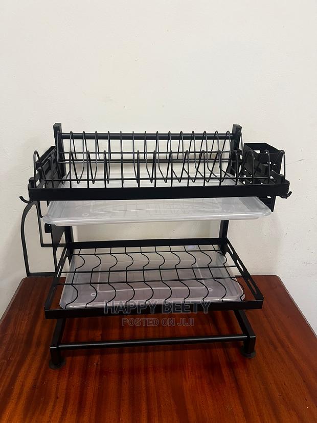 2 Tier Metallic Dish Rack - thumbnail 2