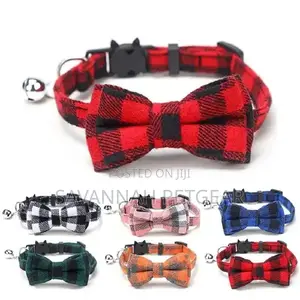 Festive Plaid Breakaway Collar With Removeable Bow Bell