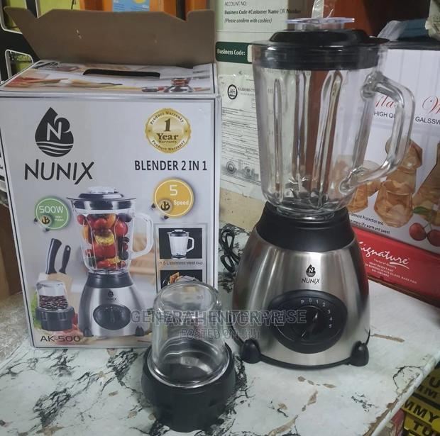 Nunix 2 in 1 Ak500 Blender With Glass Jar.