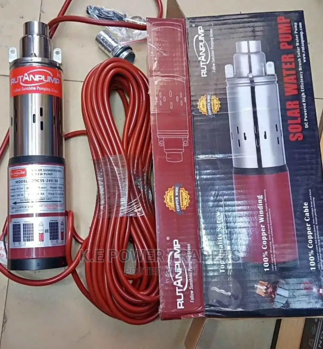 160 Feet/ 50m Screw Submersible Water Pump