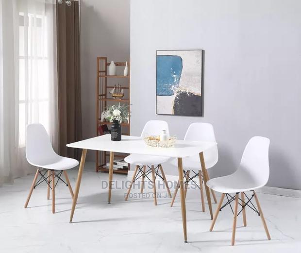Rectangle Table With Metallic Stands - main view