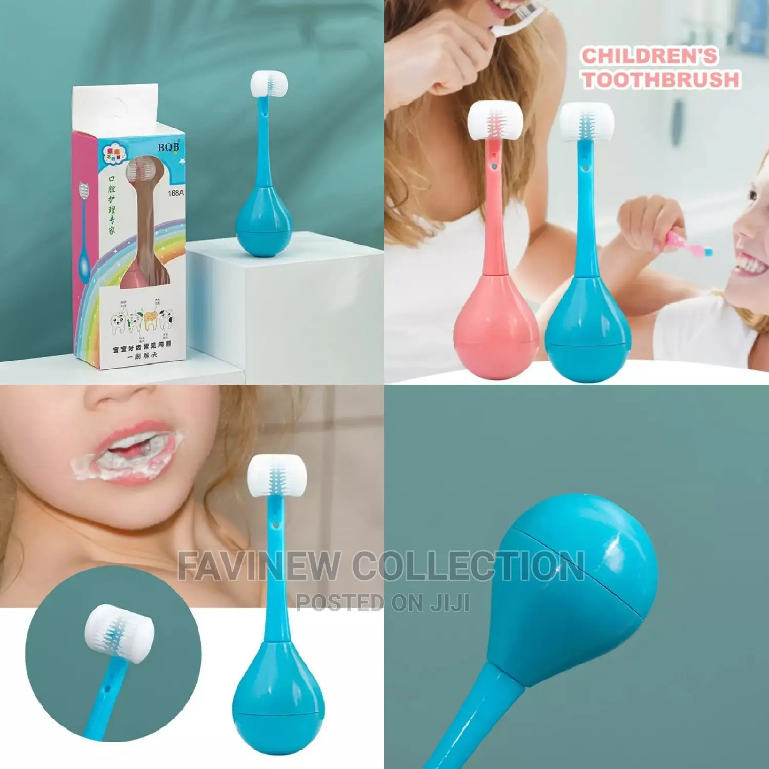 Lovely Three-Sided Kids Toothbrush