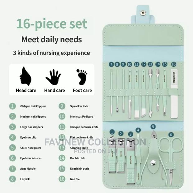16pc Set Manicure Pedicure Nail Set - thumbnail 3
