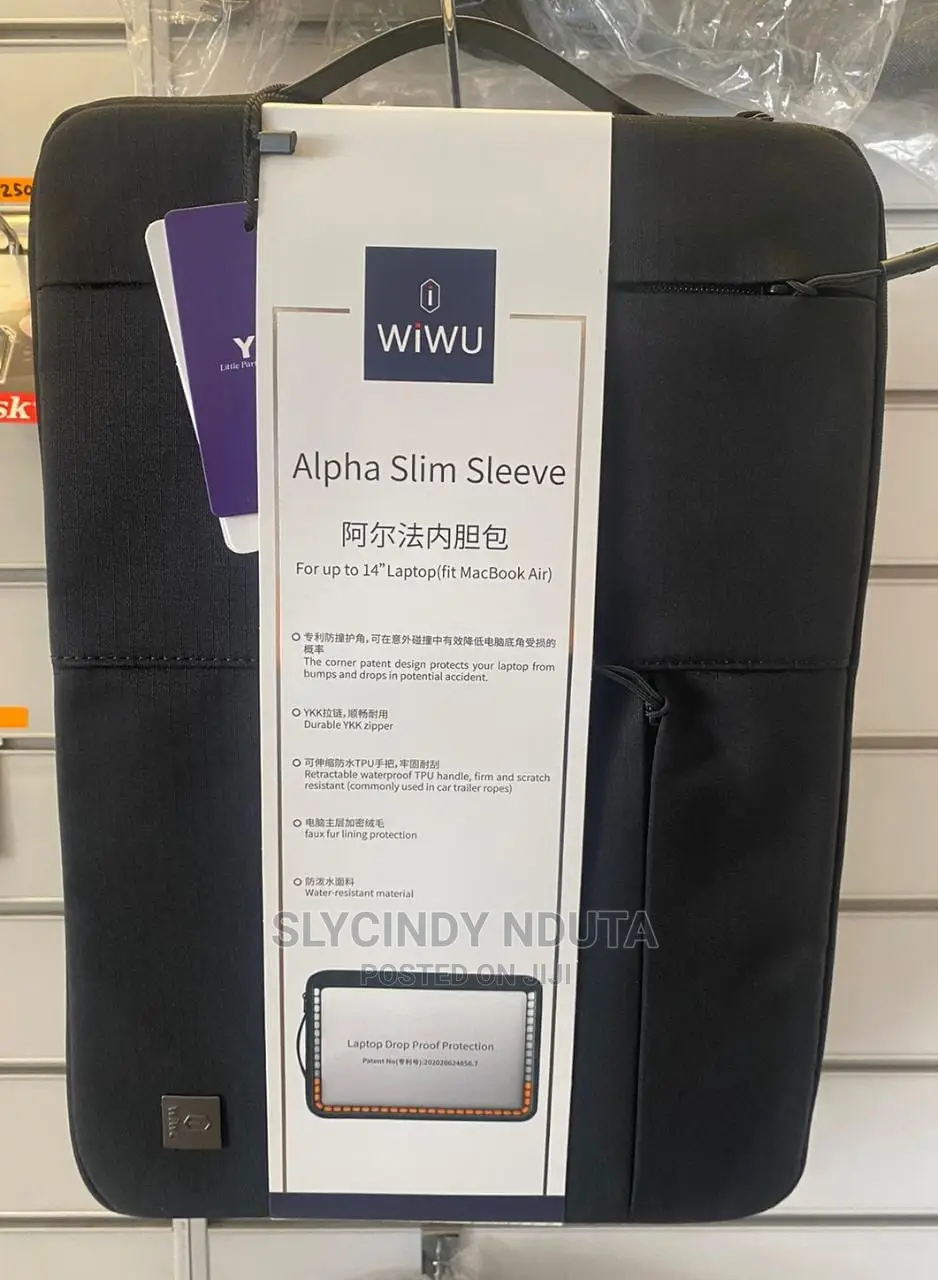 Wiwu Alpha Slim Sleeve 14" Laptop Bag(Black)