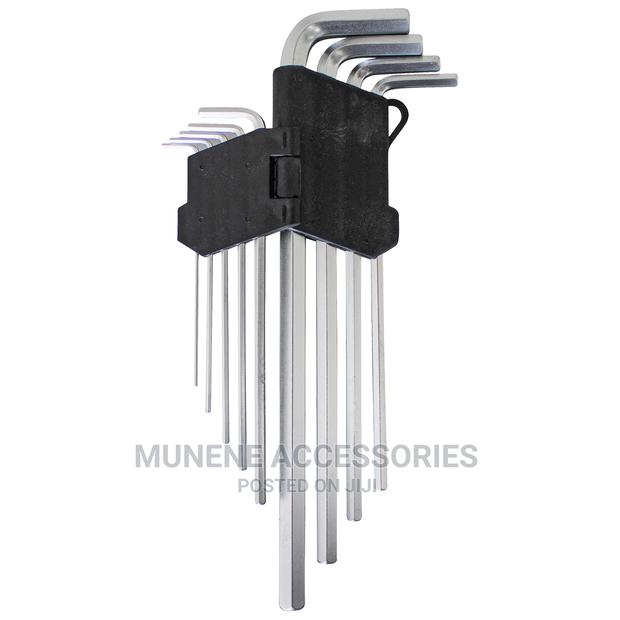 9PC Piece Allen Wrench Hex Key Set Inch/Sae Metric