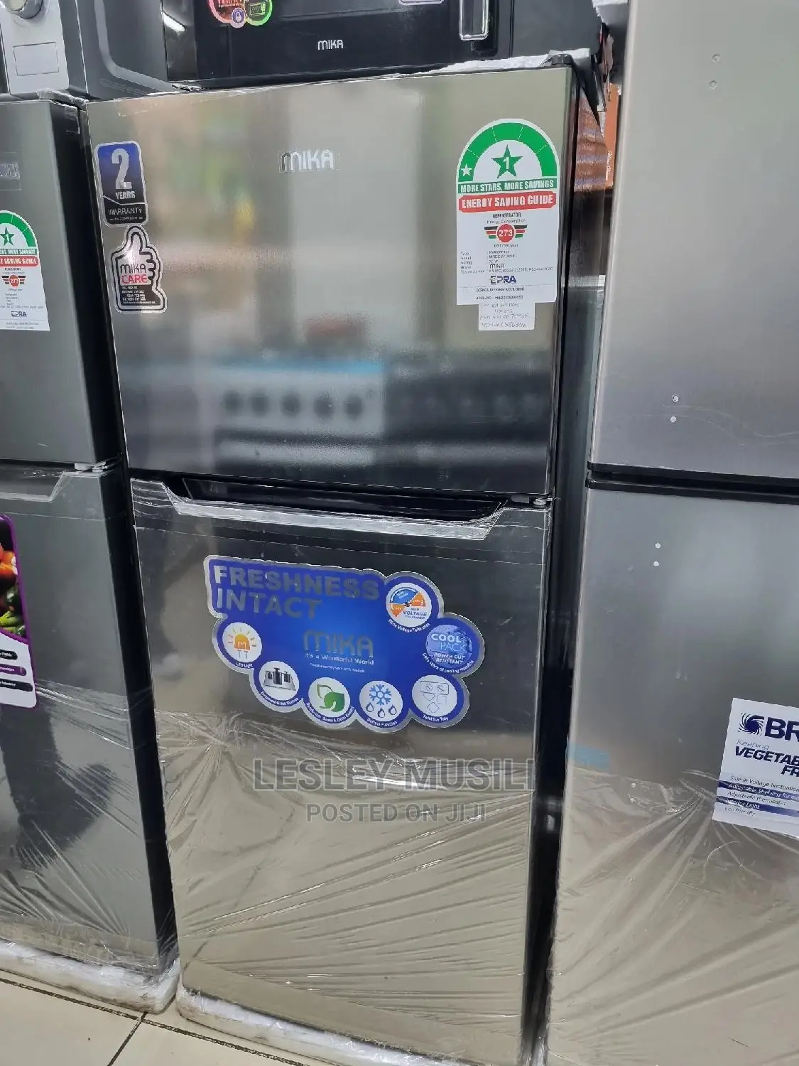 Mika Direct Cool Double Door 118L(MRDCD70XSF) Fridge