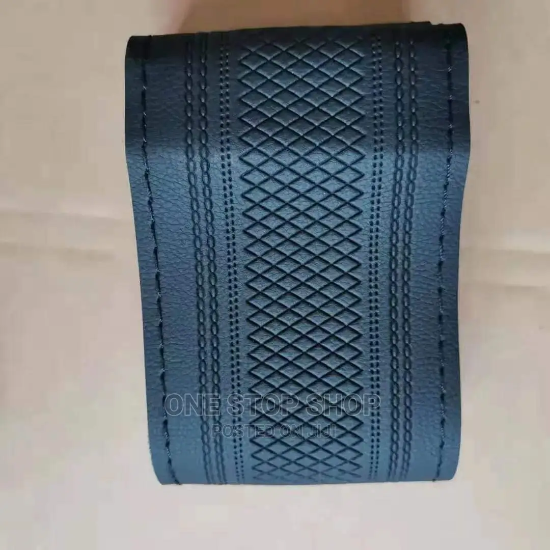 Black Stitching Steering Leather Covers(Gret,Baije,Brown)