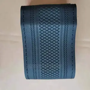 Black Stitching Steering Leather Covers(Gret,Baije,Brown)