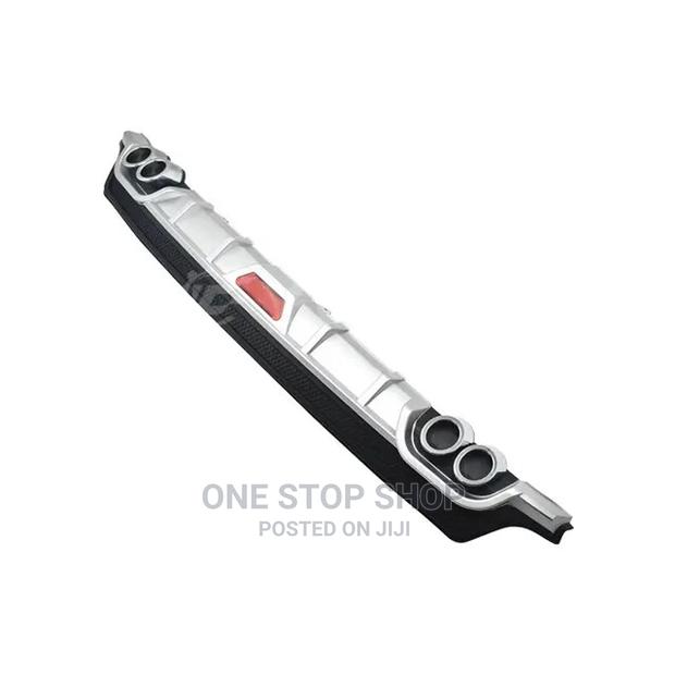 Universal Car Rear Bumper Diffuser With Exhaust Tips Abs - thumbnail 2