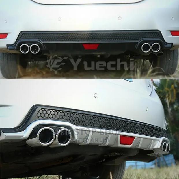Universal Car Rear Bumper Diffuser With Exhaust Tips Abs