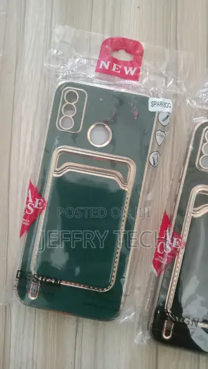 Tecno Spark 6 Go Case Luxury Calfskin PU Leather Lines Hard