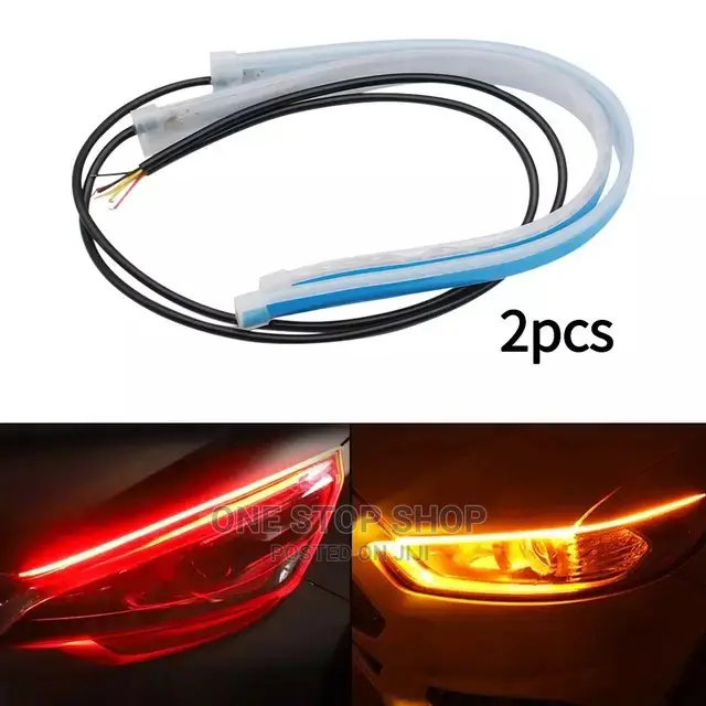 2pcs Led Headlight Drl Light Strips