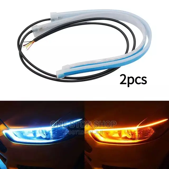 2pcs Led Headlight Drl Light Strips