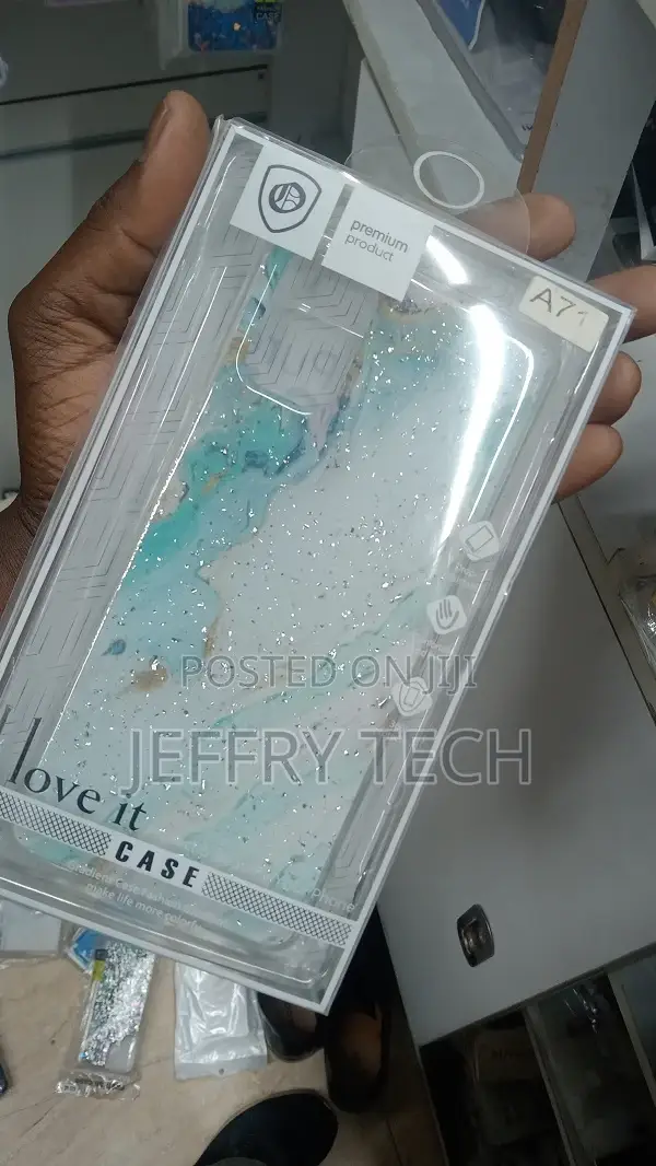 Samsung A71 Case Clear, Sparkly Shockproof Protective Soft T