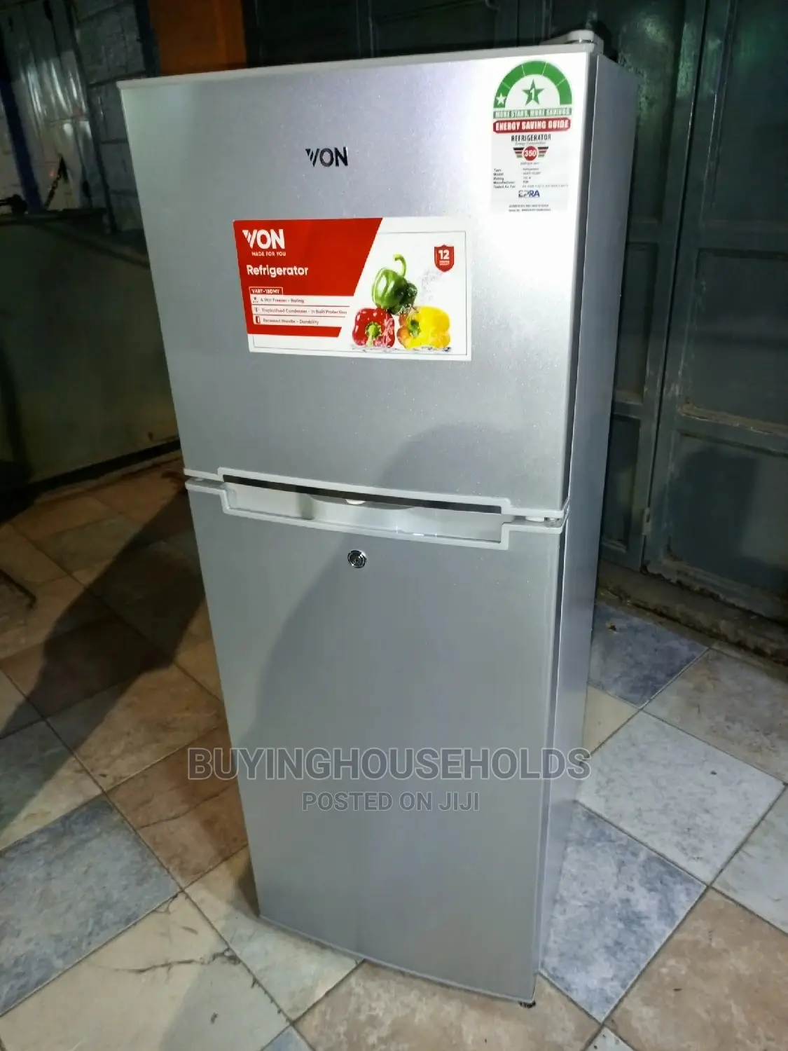 Von 138l Two Door Fridge,Pay on Delivery