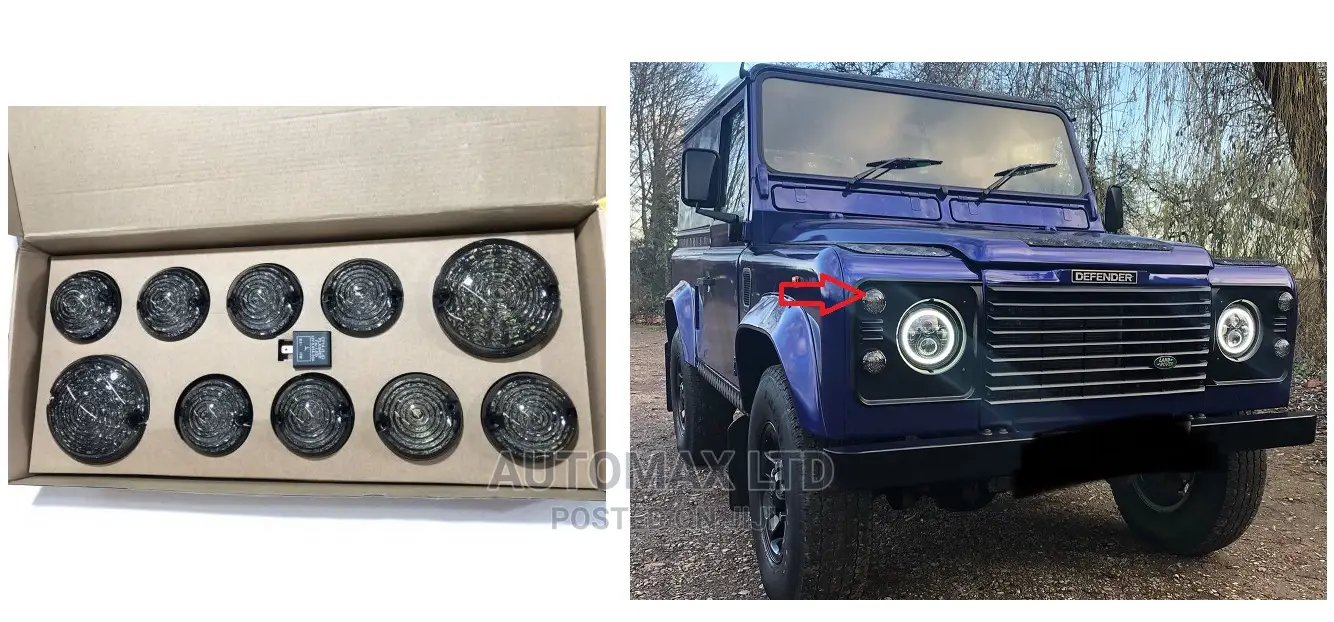 Smoked Led Lights Upgrade Kit : For Landrover Defender 90