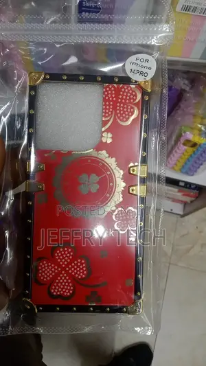 For Apple iPhone 14 Pro Passion Square Hearts Diamon