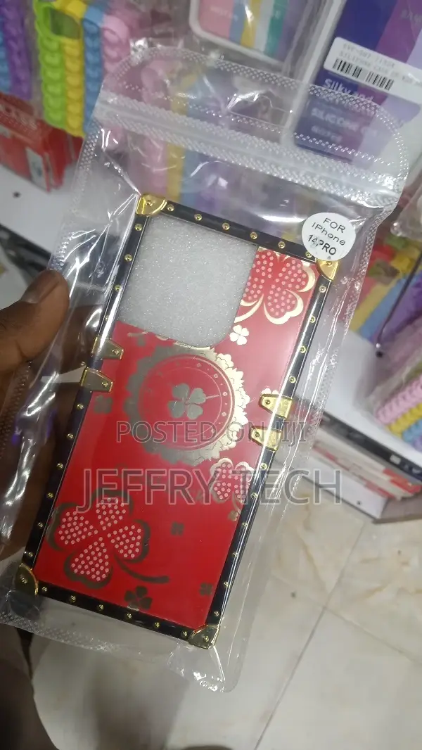 For Apple iPhone 14 Pro Passion Square Hearts Diamon