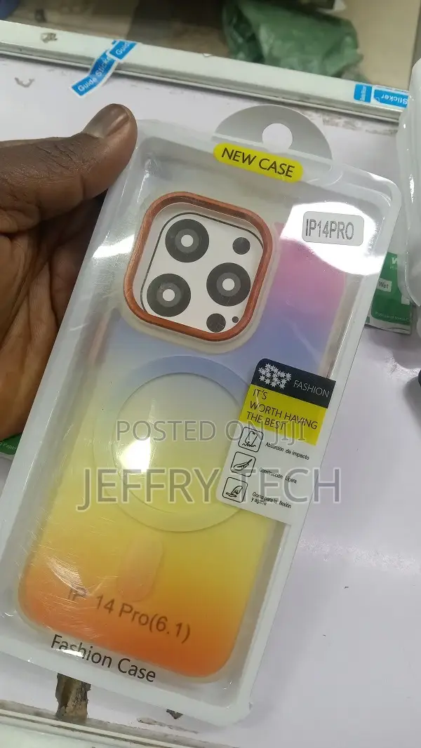 For iPhone 14 Pro Rainbow Color Shockproof PC H
