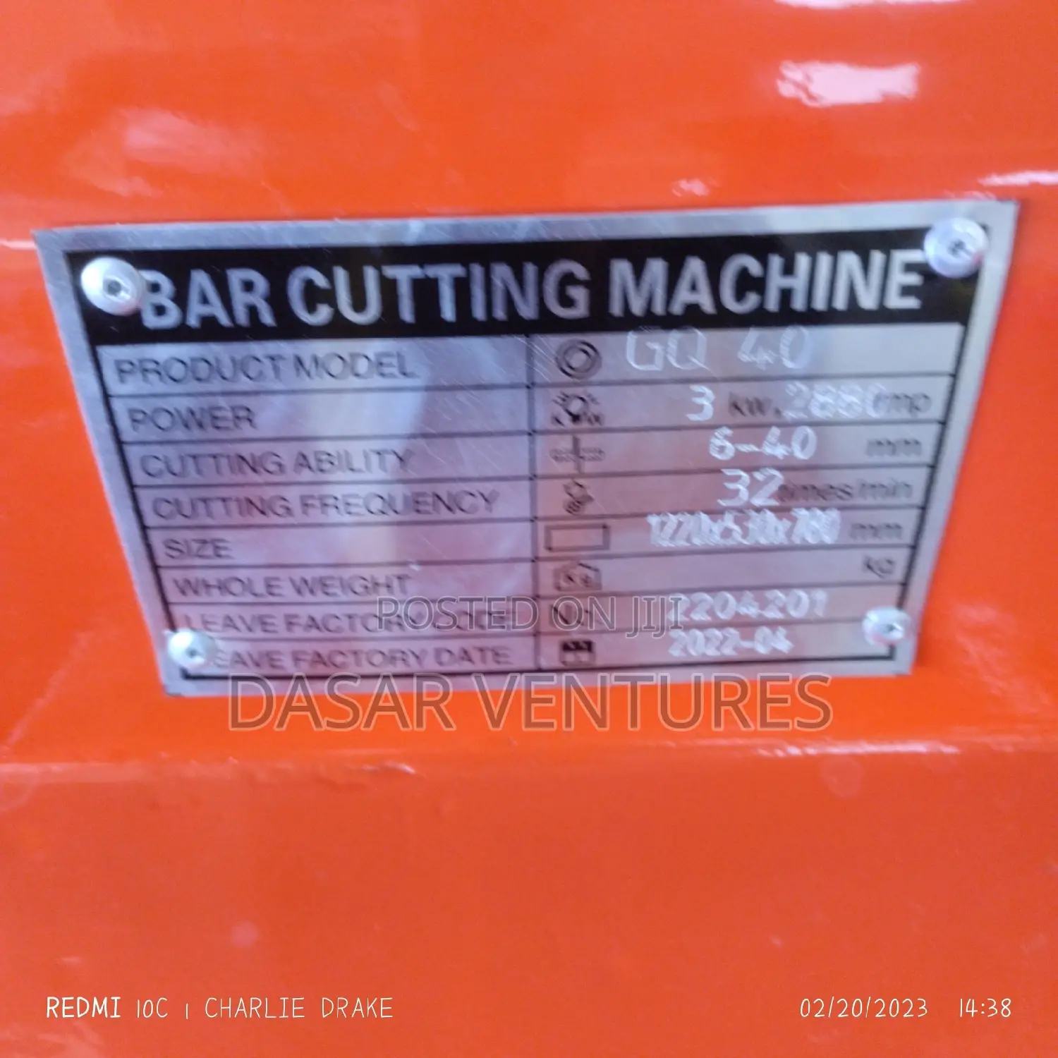 Electric Bar Cutter Machine