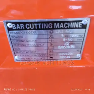 Electric Bar Cutter Machine