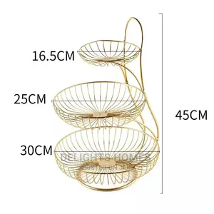 Fruit Stand Three Layer Gold
