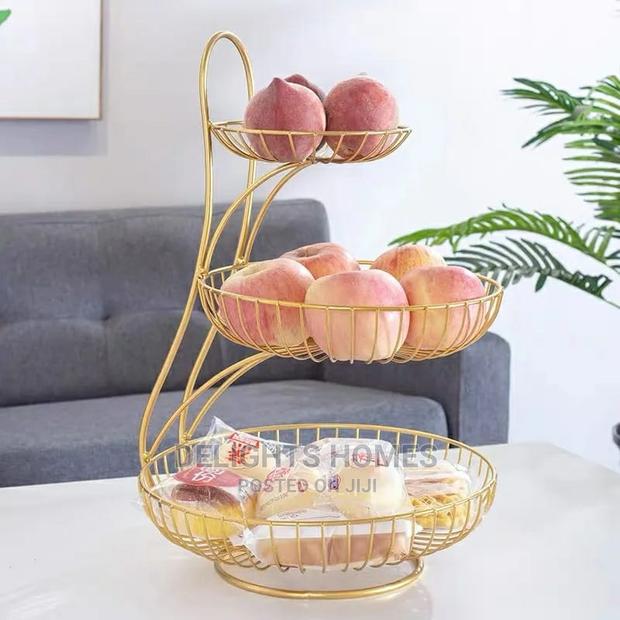 Fruit Stand Three Layer Gold