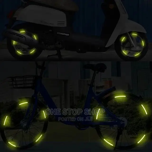 Luminous Reflective Tire Stickers for Cars or Motorbikes