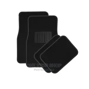 Black Nonslip Woolen 5 Seater Car Mats