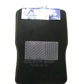 Black Nonslip Woolen 5 Seater Car Mats