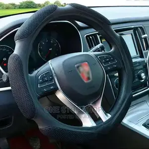 Black High Quality Antislip Spongy Steering Cover