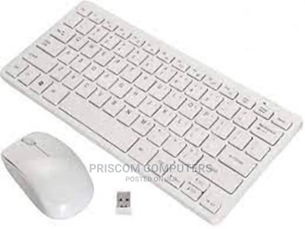 Wireless Keyboard and Mouse (Combo) - White