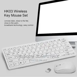 Wireless Keyboard and Mouse (Combo) - White