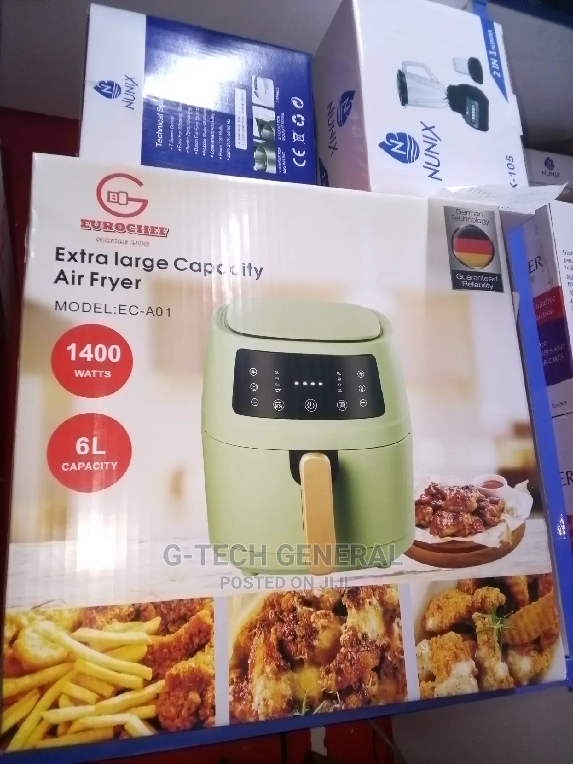 Eurochef 6litre Non Stick Air Fryer Electric Hot Oven Cooker