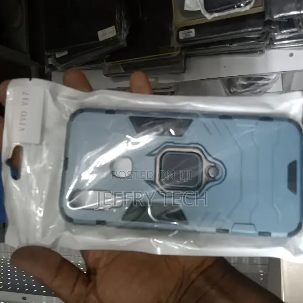 Bumper Case for Vivo Y17 Ring Holder Duty Armor Hard Back Ca