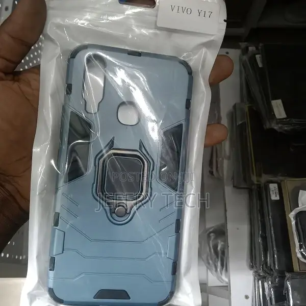 Bumper Case for Vivo Y17 Ring Holder Duty Armor Hard Back Ca