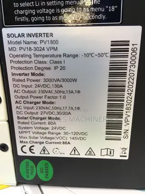 Must 3.5kva Hybrid Inverter 24v 100a