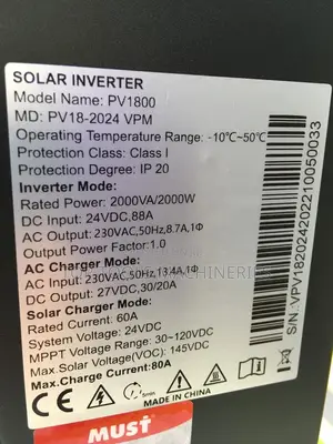 Must 2.2kva 24v Hybrid Inverter
