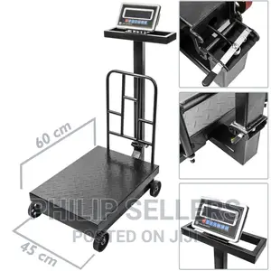 Industrial Scale With 45x60 Cm Platform 500 Kg With Wheels