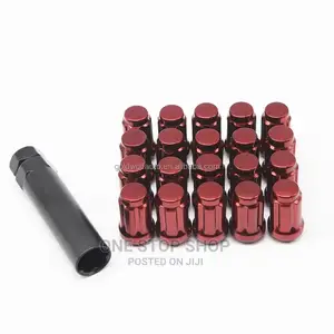Subaru Toyota Nissan Red Hex Nuts With Lock Nut