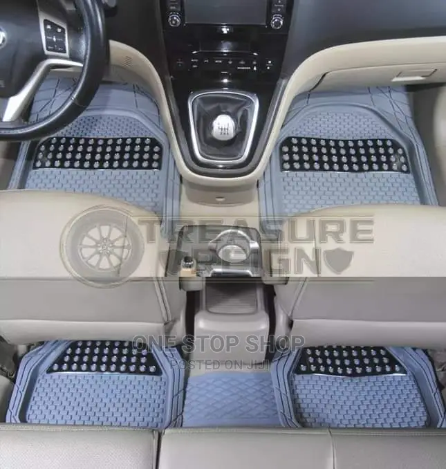 Car Fitted With Grey Car Floor Mats 5pcs(Grey,Black,Baije)