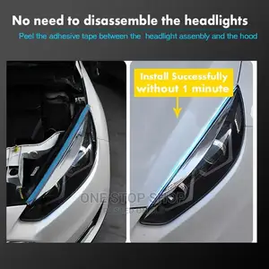 2pcs Led Drl Flexible Waterproof Strip Headlight Light