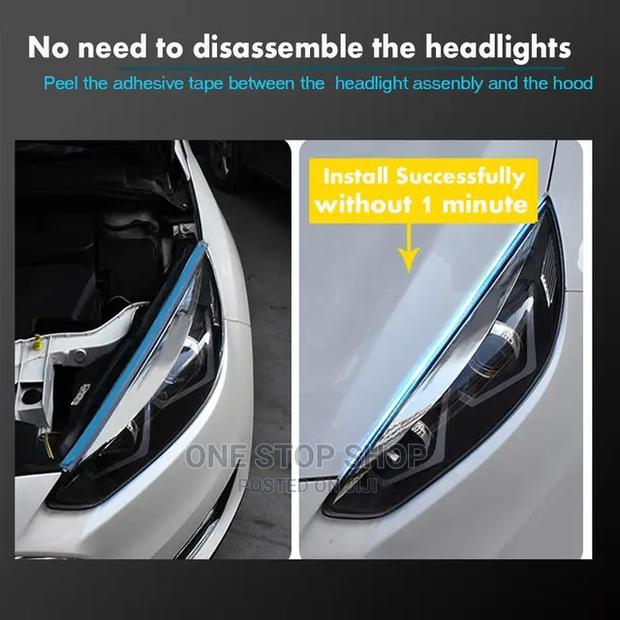 2pcs Led Drl Flexible Waterproof Strip Headlight Light - thumbnail 4