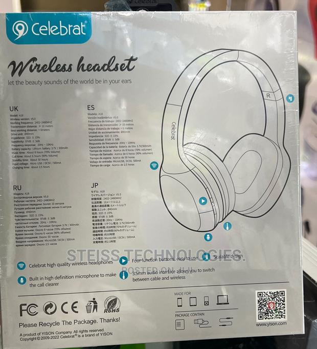 Celebrat A18 Wireless Headphones