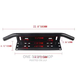 Universal Auto Bullbar Front Bumper License Plate Mount
