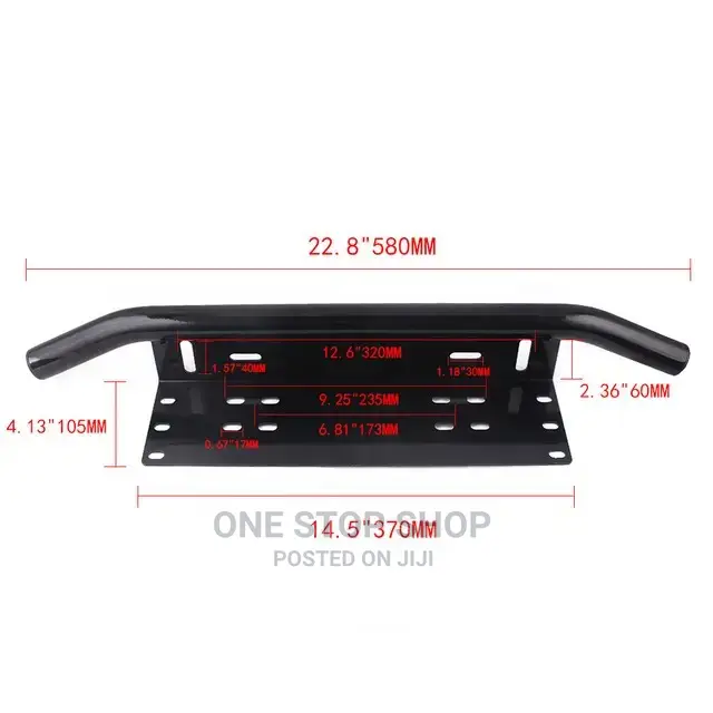 Universal Auto Bullbar Front Bumper License Plate Mount