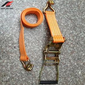 10m Orange Ratchet Strap Tie Down - thumbnail 2
